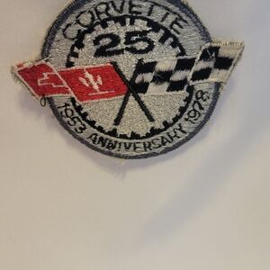 Corvette 25th Anniversary Patch - Black, Red, White